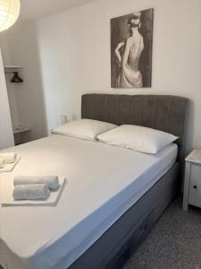 Posteľ alebo postele v izbe v ubytovaní Apartments Sini