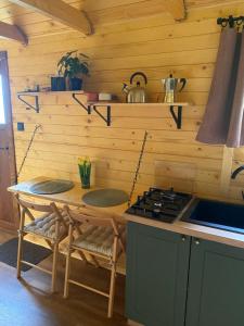 Kuchyň nebo kuchyňský kout v ubytování koliBka - tiny house