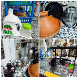 Kuchyň nebo kuchyňský kout v ubytování Appartement Saidia 1er étage 2 min de la plage a pied !