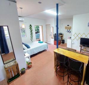 Ένα ή περισσότερα κρεβάτια σε δωμάτιο στο Coastal Paradise Estudio Cerca de Sunset Park y Playa +20 φωτογραφίες