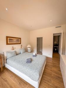 a bedroom with a large bed in a room at Bestouan - 3 Chambres - Clim - Spacieux in Cassis