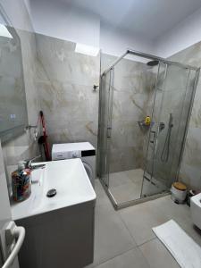 Koupelna v ubytování Hotel Kamomil