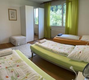 Ένα ή περισσότερα κρεβάτια σε δωμάτιο στο EnjoyLucerne