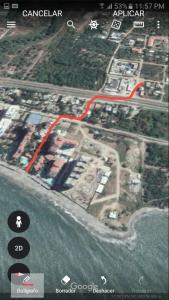 Casa Hotel Marly في سانتا مارتا: خريطة مدينة فيها خط احمر