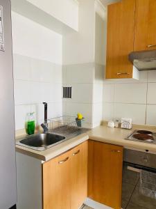 a kitchen with a sink and a counter top at Experiencia Vista Urbana 1Hab-1Baño-1 Estac in Antofagasta +12 photos