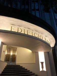 a building with a sign that reads elfredorahim at Art Deco Room Condesa Shared Apartment in Mexico City