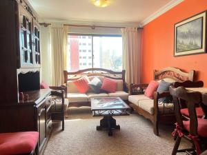 Posezení v ubytování Departamento cálido, cómodo, excelente ubicación en La Paz