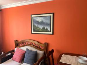 Postel nebo postele na pokoji v ubytování Departamento cálido, cómodo, excelente ubicación en La Paz