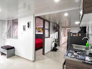 Postel nebo postele na pokoji v ubytování Cómodo