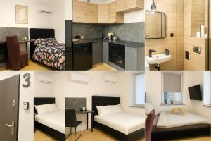 Kuchyň nebo kuchyňský kout v ubytování Cute apartament