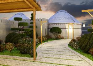 Κήπος έξω από το Bukhara Desert Oasis and Spa