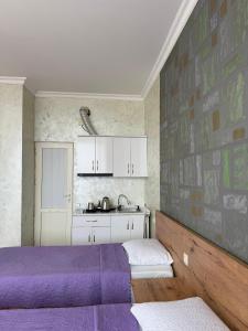 Kuchyň nebo kuchyňský kout v ubytování Hotel Arev Kobuleti