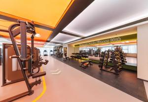 Fitnes oz. oprema za telovadbo v nastanitvi 东莞企石康门紫酒店
