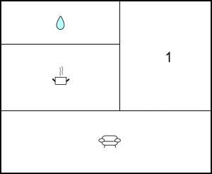 The floor plan of Ferienwohnung Mit Ausblick