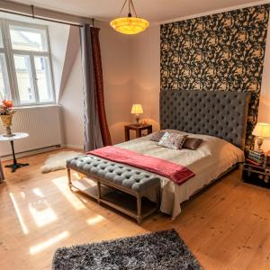 Postel nebo postele na pokoji v ubytování Ferienwohnung Anno1898 Zittau