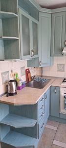 Kuchyň nebo kuchyňský kout v ubytování Заселення по коду в 2 кімнатну квартиру в центре + 10 fotografií