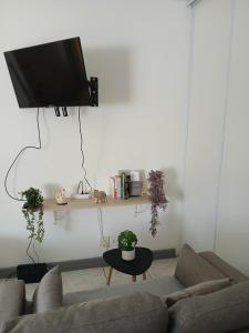 TV a/nebo společenská místnost v ubytování Studio saint-Denis Providence GR R2 Arrivée Autonome