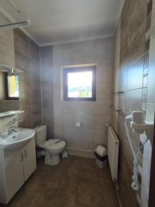 a bathroom with a sink and a toilet and a window at Casa Maria Azuga by Genco in Azuga +23 photos
