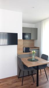 Kuchyň nebo kuchyňský kout v ubytování Bright & Modern Studios in Haselstauden + 11 fotografií