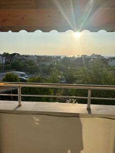a view of the sunset from a balcony at Casa Luma Avşa Island in Avşa Adası
