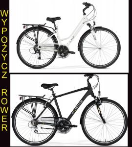a black and white bike in two pictures at Willa pod Aniołem in Szczawnica