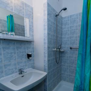 Koupelna v ubytování Hotel Hőforrás