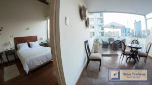 Katil atau katil-katil dalam bilik di Atrium Miraflores Hotel