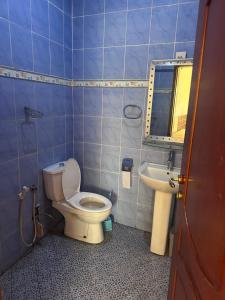 un bagno con un water e un lavandino di Appartement a Moroni