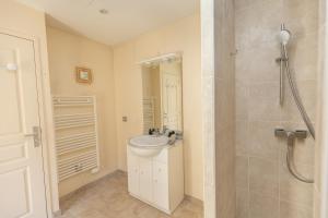 アプトにあるLe Lavandin - 3 to 4 beds - Hypercentre - Wifiの洗面台とシャワー付きのバスルーム +15枚の写真