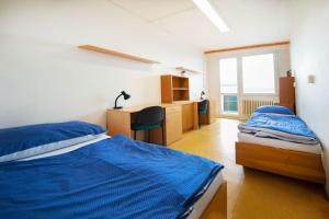 Postel nebo postele na pokoji v ubytování Hostel Blanice