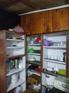 Kuchyň nebo kuchyňský kout v ubytování Bala Ai Bynta Homestay