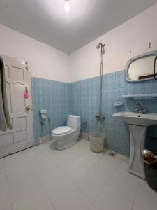 SkarduSummit guest house skardu的带马桶和水槽的浴室