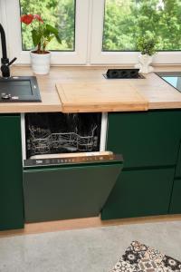 Nhà bếp/bếp nhỏ tại Zielona Przystań