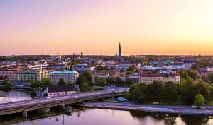 Vista generica su Linköping o vista sulla città dall'interno dell'appartamento