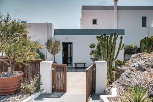 a house with a garden with cactus at Syrrho's in Vari