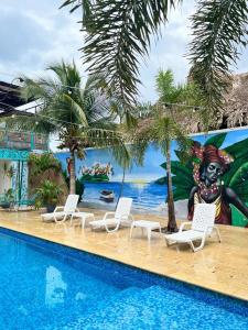 Bazén v ubytování Coco Beach Cartagena nebo v jeho okolí
