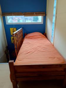 Postel nebo postele na pokoji v ubytování El Kamaruco Tiny House