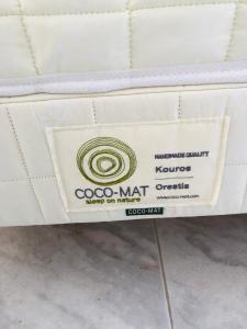 a close up of a white mattress on a bed at Antonis Hotel in Kefalos