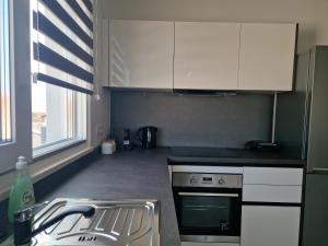 eine Küche mit Spüle und Herd in der Unterkunft Adria Vir in Vir + 2 Fotos