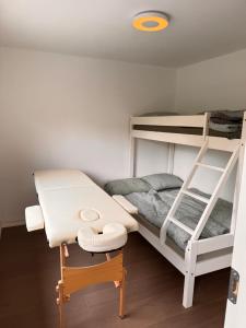 Postel nebo postele na pokoji v ubytování The Oslo Cabin