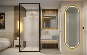 a bathroom with a sink and a mirror at Best Western Plus Hotel Saint-Roch Orleans in Orléans