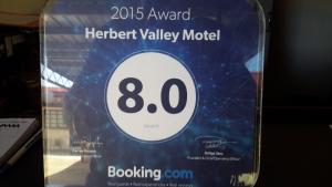 Certifikát, hodnocení, plakát nebo jiný dokument vystavený v ubytování Herbert Valley Motel