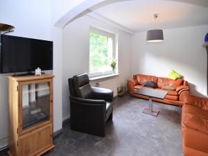 Televisyen dan/atau pusat hiburan di Spacious group house in the Harz region