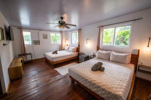 Postel nebo postele na pokoji v ubytování La Caribena Beach House- Bocas del Toro, Isla Colón, Panamá