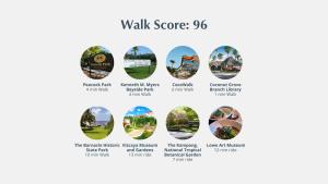 a screenshot of the walk score page of the walk score website at suite with amazing bayfront views in Miami +10 photos