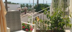 desde el balcón de una casa con flores en L'Arco sul Mare, en Porto Cesareo