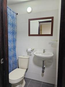 カリにあるEcos Y Sueñosのトイレと洗面台付きのバスルーム