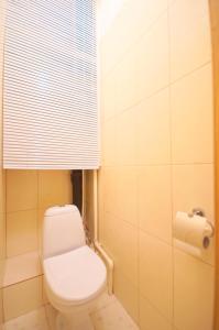 baño con aseo blanco y ventana en Самый центр - Малая Морская 6 - СуткиСпб - Две комнатны, en San Petersburgo