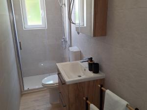 Koupelna v ubytování Rumora Ivan Apartment