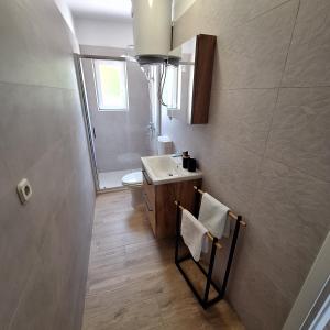 Koupelna v ubytování Rumora Ivan Apartment